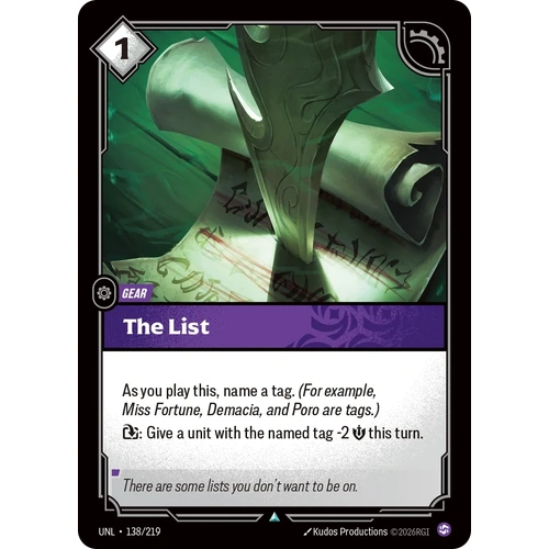 The List - UNL (138)