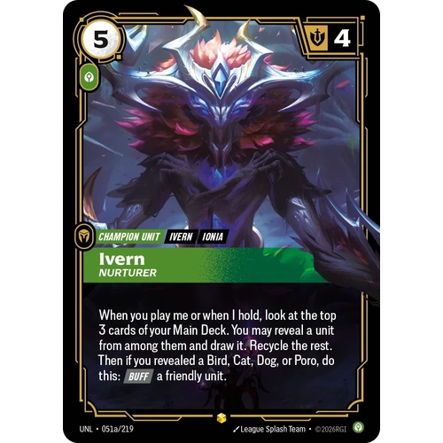 Ivern - Nurturer (Alternate Art) FOIL  - UNL (051a)