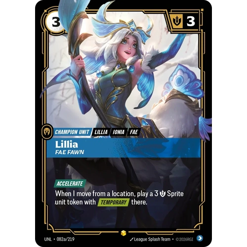 Lillia - Fae Fawn (Alternate Art) FOIL  - UNL (082a)