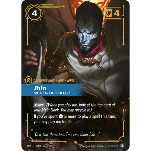 Jhin - Meticulous Killer FOIL  - UNL (089)