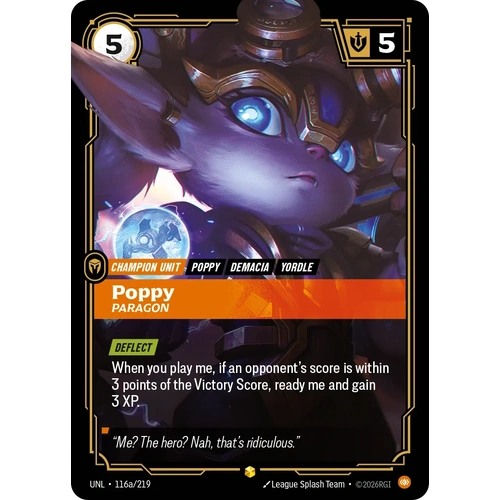 Poppy - Paragon (Alternate Art) FOIL  - UNL (116a)