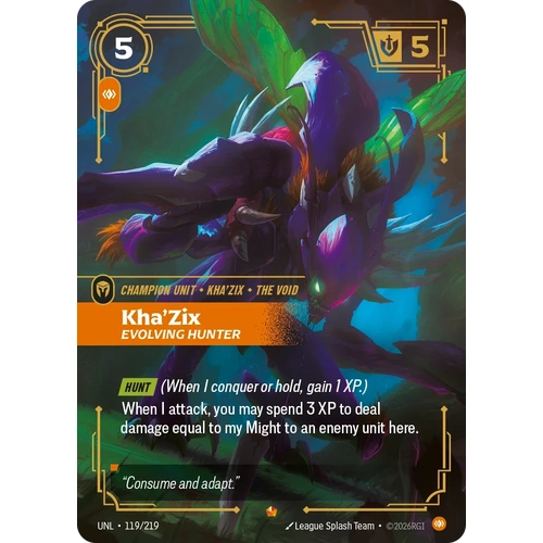 Kha'Zix - Evolving Hunter FOIL  - UNL (119)