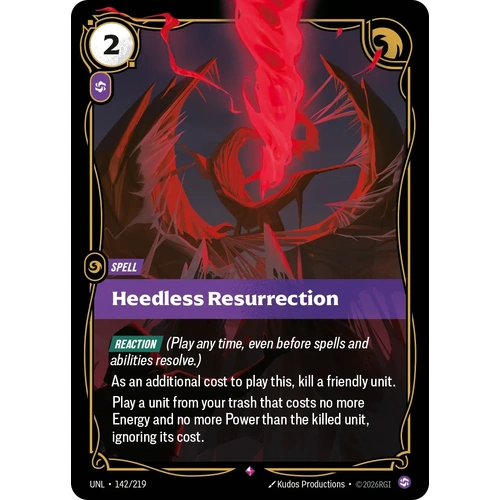 Heedless Resurrection FOIL  - UNL (142)