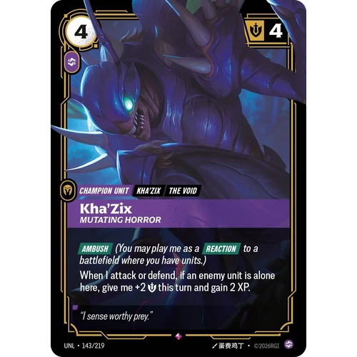 Kha'Zix - Mutating Horror FOIL  - UNL (143)