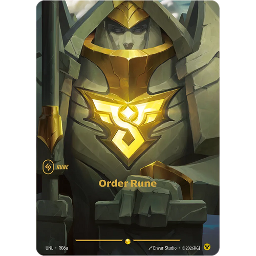 Order Rune (Alternate Art) FOIL - UNL (R06a)