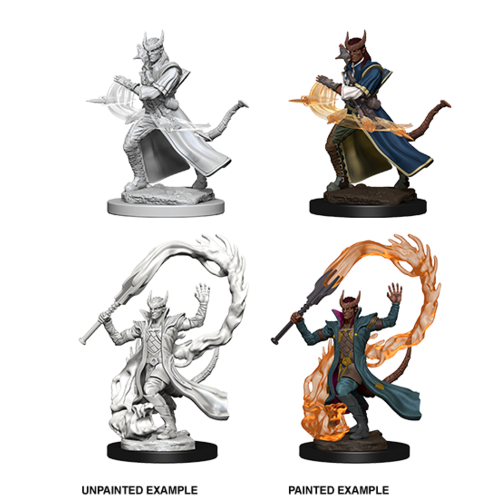 D&D Unpainted Miniatures - Tiefling  Male Sorcerer