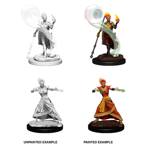D&D Nolzurs Marvelous Unpainted Miniatures - Fire Genasi Female Wizard