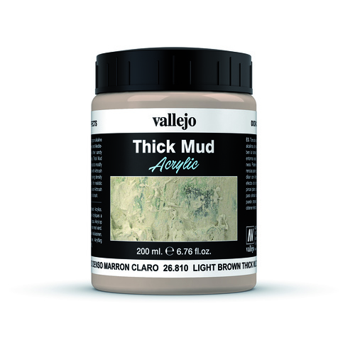 Vallejo Diorama Effects Light Brown Thick Mud 200ml 26810