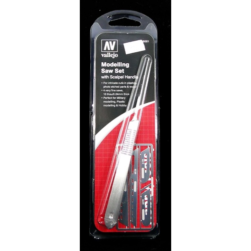 Vallejo Modelling Saw Set with Scalpel Handle